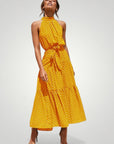 Robe Midi Femme Élégante à Pois Confortable