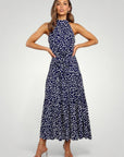 Robe Midi Femme Élégante à Pois Confortable