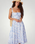 Robe Midi Fleurie Femme Élégante et Confortable