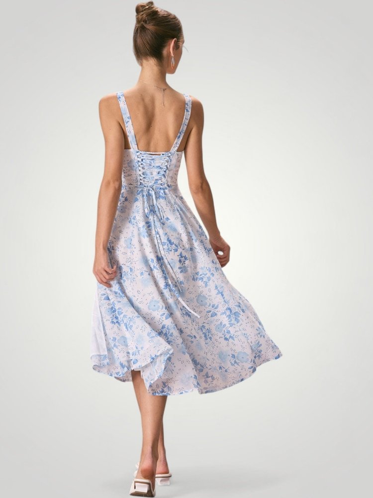 Robe Midi Fleurie Femme Élégante et Confortable