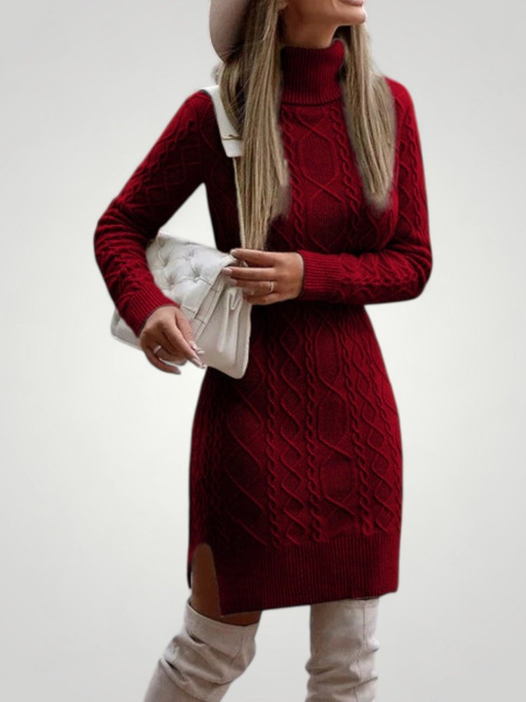 Robe Midi Tricotée Femme Élégante et Confortable