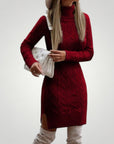 Robe Midi Tricotée Femme Élégante et Confortable