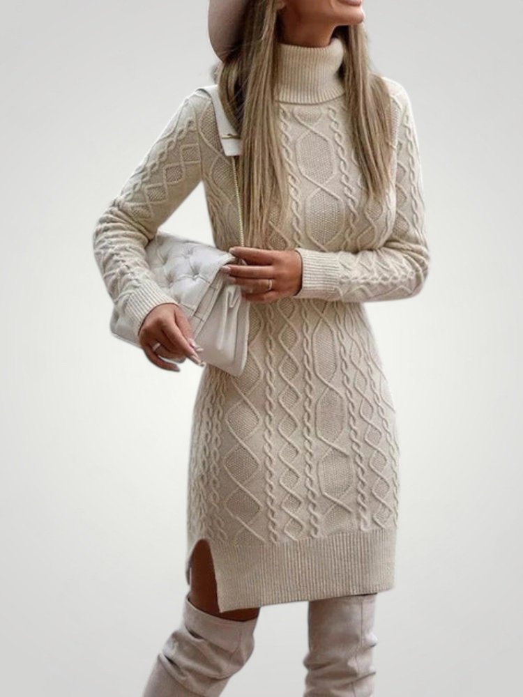 Robe Midi Tricotée Femme Élégante et Confortable