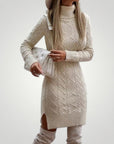Robe Midi Tricotée Femme Élégante et Confortable