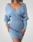 Robe Pull Col V Élégante et Confortable 1 - Mode Lumière
