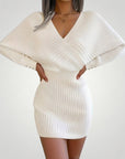Robe Pull Col V Élégante et Confortable 4 - Mode Lumière