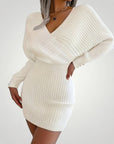 Robe Pull Col V Élégante et Confortable 5 - Mode Lumière