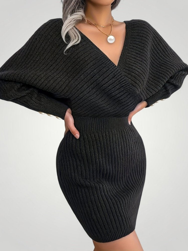 Robe Pull Col V Élégante et Confortable 10 - Mode Lumière