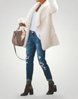 Veste Femme Longue Chic avec Poches Pratiques 4 - Mode Lumière