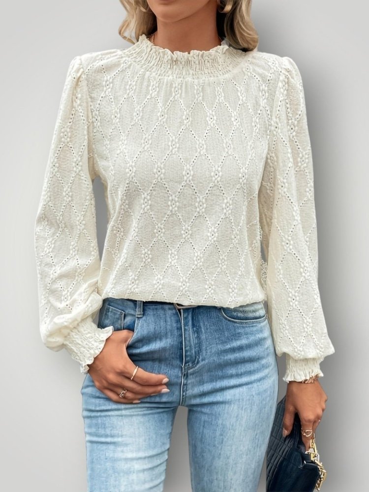 Blouse Élégante à Col Montant 1