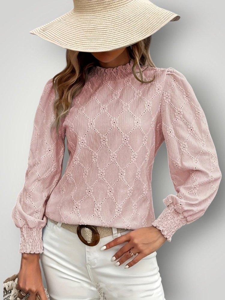 Blouse Élégante à Col Montant 8