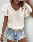 Blouse Femme Élégante avec Volants Confortable 2