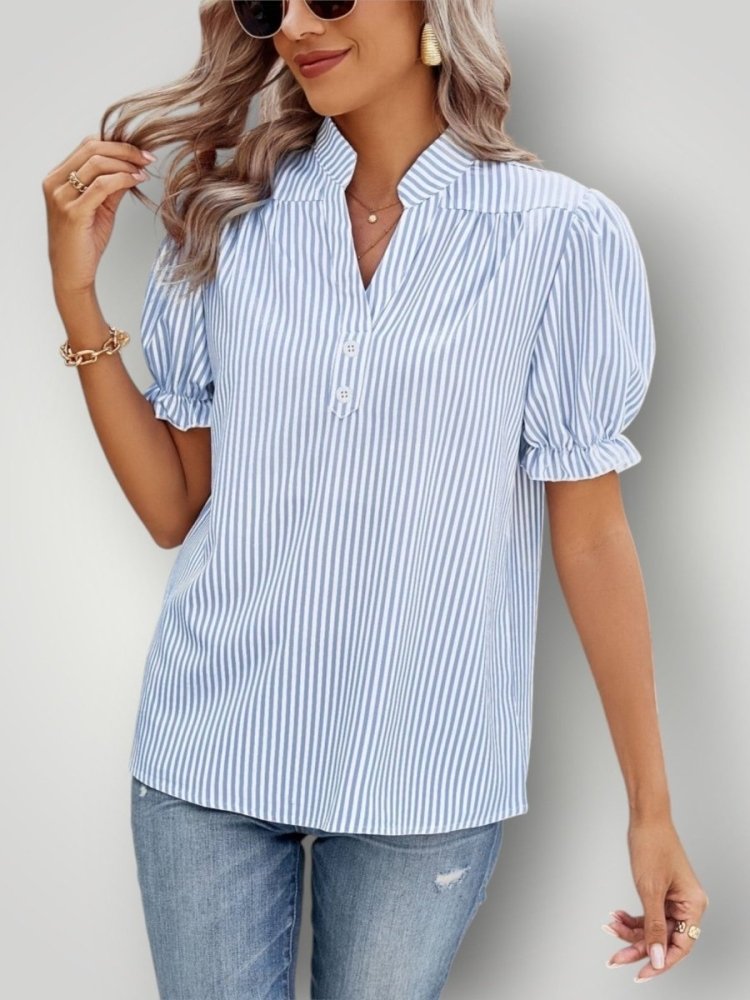 Blouse Femme Rayée Élégante et Confortable 0
