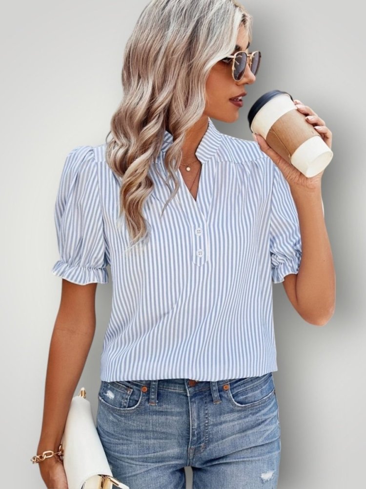 Blouse Femme Rayée Élégante et Confortable 2