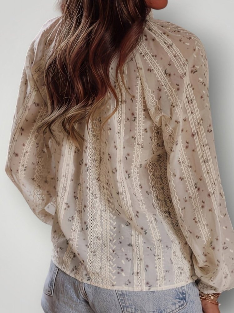 Blouse Fleurie Femme Chic Confortable 3