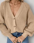Cardigan V-Hals Élégant et Confortable 0