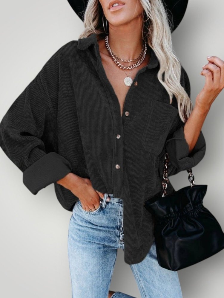 Chemise Vintage en Velours Élégante 10