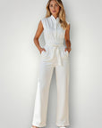 Combinaison Femme Chic Sans Manches Élégante 4