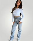 Jean Femme Taille Haute Élastique Confortable 3 - Mode Lumière