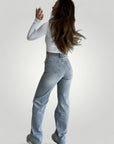 Jean Femme Taille Haute Élastique Confortable 2 - Mode Lumière