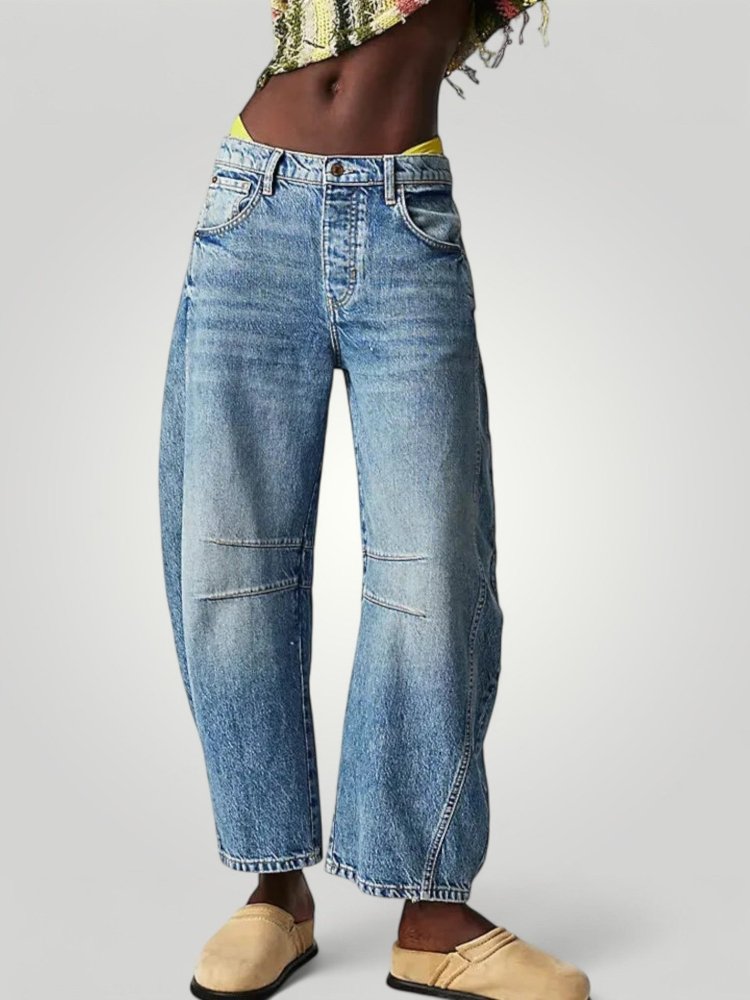 Jean Femme Vintage à Pattes d'Éléphant Élégant 5 - Mode Lumière