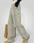 Jean Flare Femme Taille Haute à Imprimé Léopard 7 - Mode Lumière