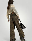 Jean Flare Femme Taille Haute à Imprimé Léopard 5 - Mode Lumière
