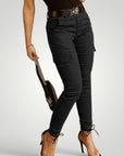 Jeans Cargo Femme Slim avec Poches Fonctionnelles 6 - Mode Lumière