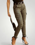 Jeans Cargo Femme Slim avec Poches Fonctionnelles 1 - Mode Lumière
