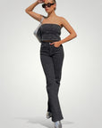 Jeans Femme Élevée à Taille Haute Glamour 5 - Mode Lumière
