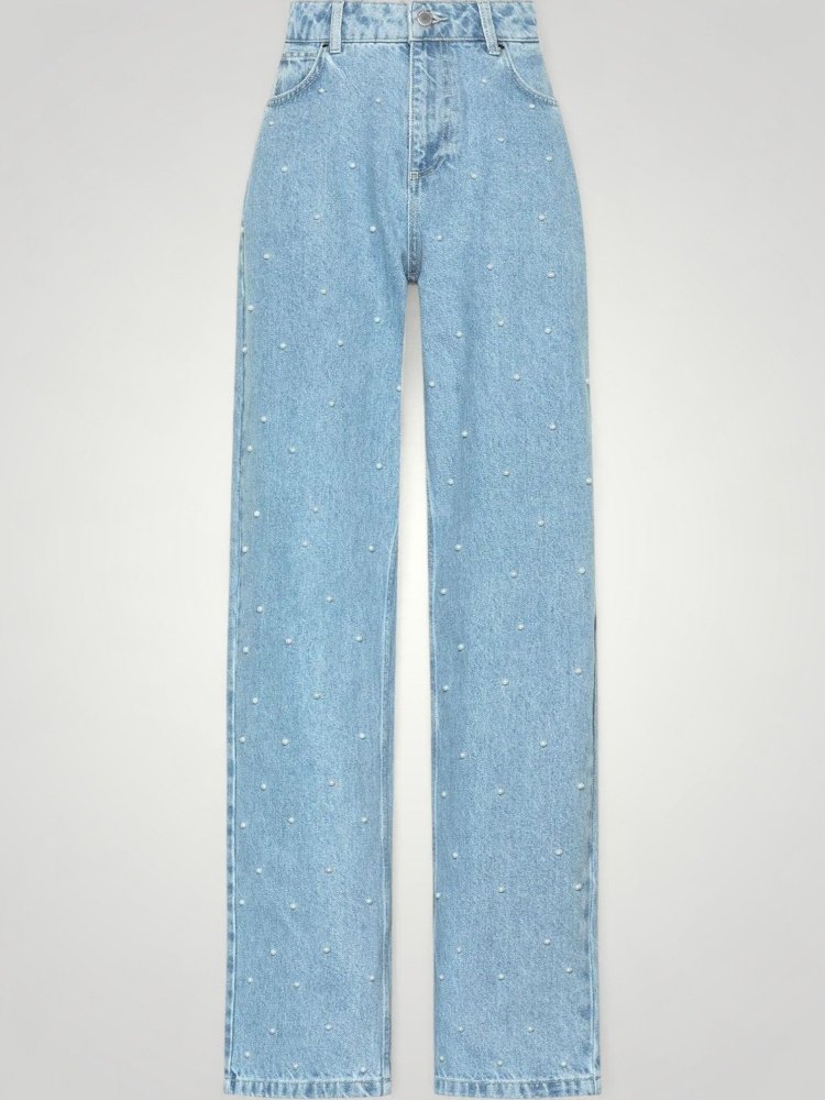 Jeans Femme Élevée à Taille Haute Glamour 4 - Mode Lumière