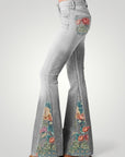 Jeans Femme Flare au Style Vintage Chic 2 - Mode Lumière