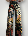 Pantalon Femme Vintage Élégant et Confortable 0