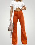Pantalon Flare Taille Haute Élégant 2 - Mode Lumière