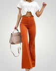 Pantalon Flare Taille Haute Élégant 1 - Mode Lumière