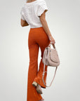 Pantalon Flare Taille Haute Élégant 3 - Mode Lumière