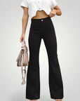 Pantalon Flare Taille Haute Élégant 6 - Mode Lumière