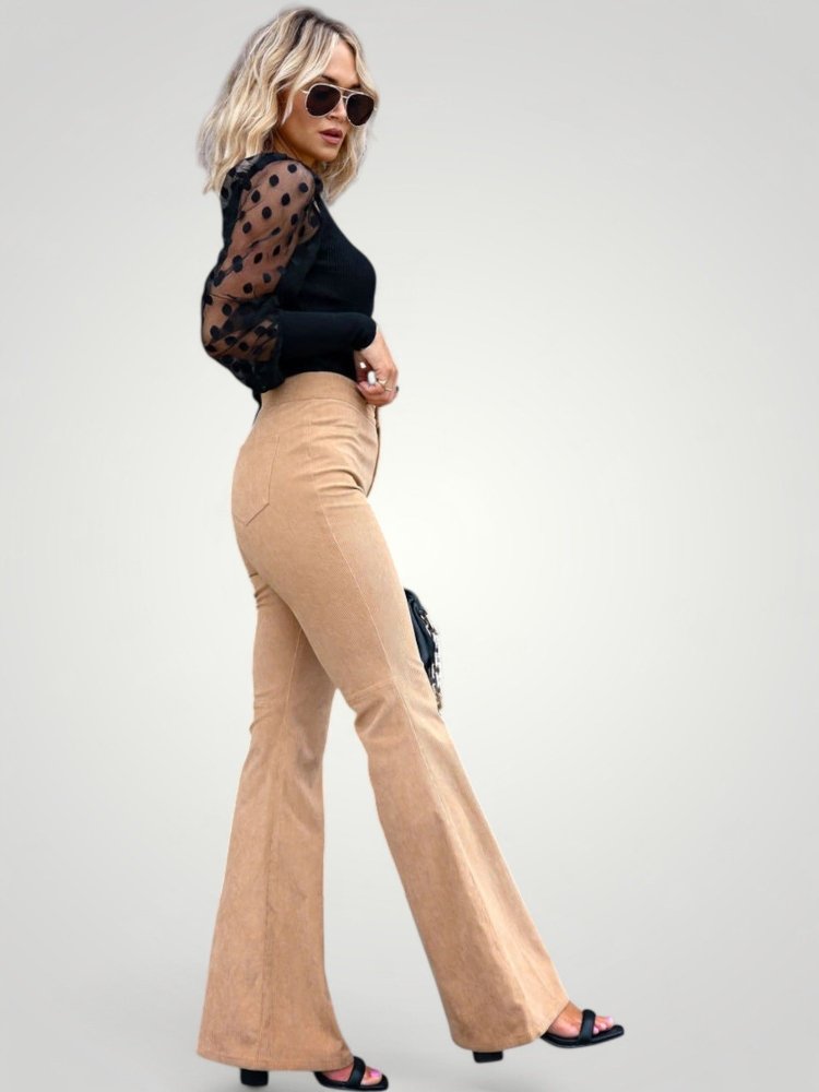 Pantalon Flare Taille Haute Élégant 7 - Mode Lumière