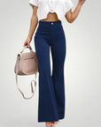Pantalon Flare Taille Haute Élégant 5 - Mode Lumière