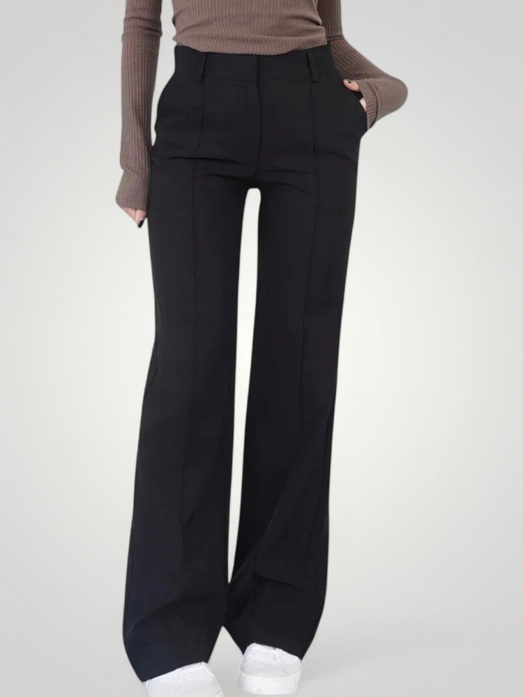 Pantalon Fluide Femme Taille Haute Élégant 1 - Mode Lumière