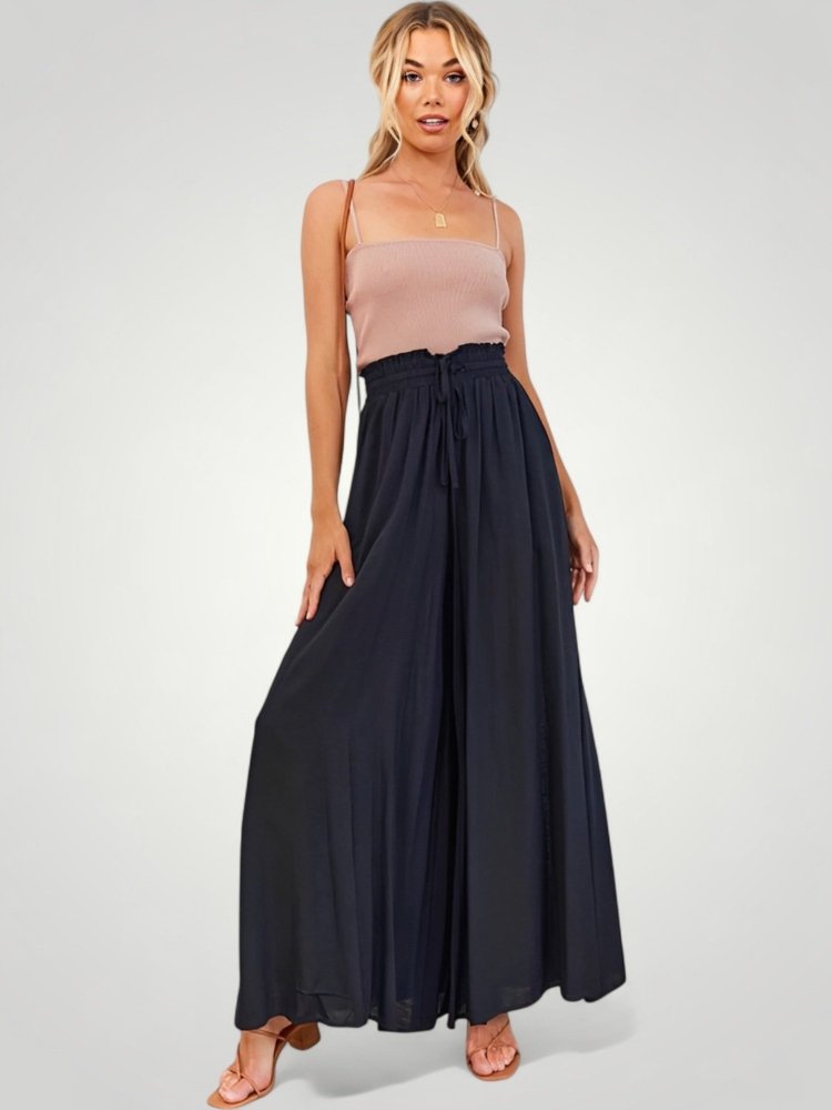 Pantalon Fluide Femme Taille Haute Élégant 7 - Mode Lumière