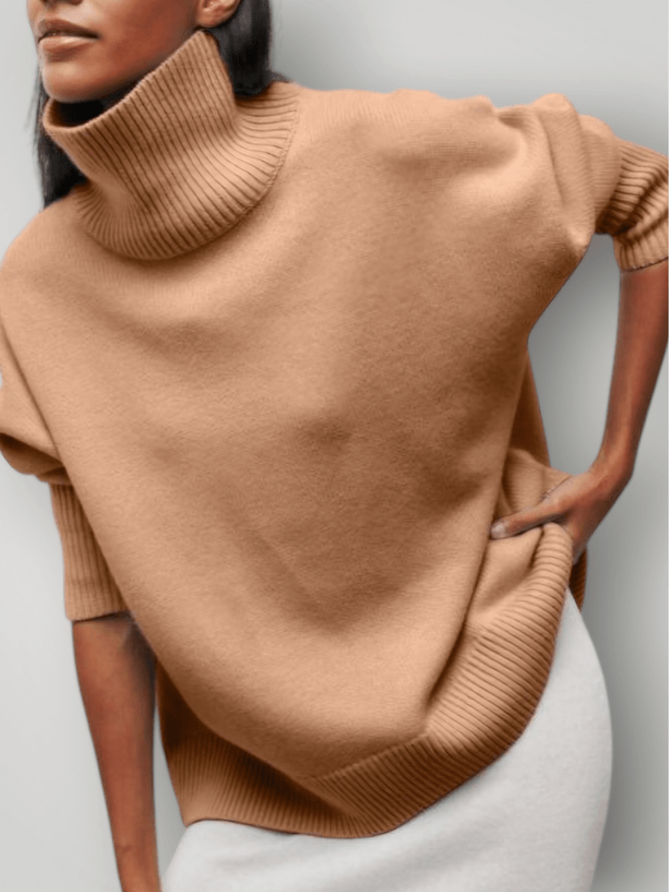 Pull Femme Col Roulé Élégant et Confortable 0