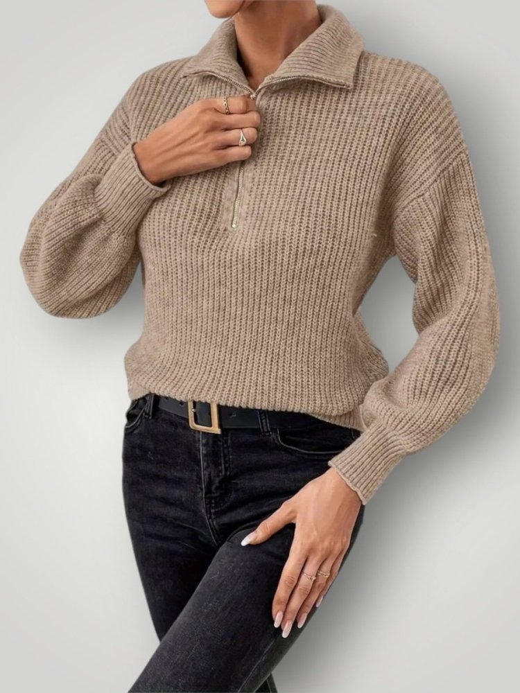 Pull Zippé Homme Élégant et Confortable 4