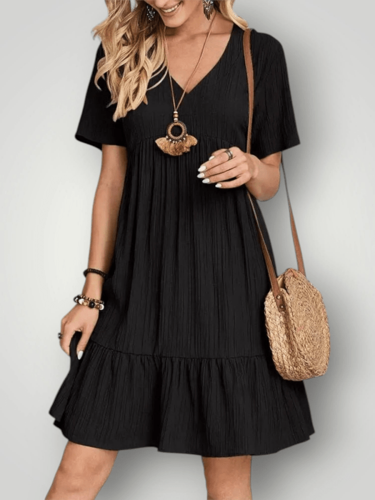 Robe d'Été Élégante à Col V 1