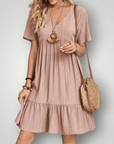 Robe d'Été Élégante à Col V 0