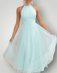 Robe Longue Femme Décontractée au Col Halter 6