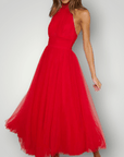 Robe Longue Femme Décontractée au Col Halter 0
