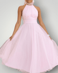 Robe Longue Femme Décontractée au Col Halter 8