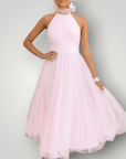 Robe Longue Femme Décontractée au Col Halter 7
