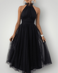 Robe Longue Femme Décontractée au Col Halter 4